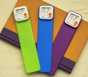 Digiatl bookmarks to time your speed reading